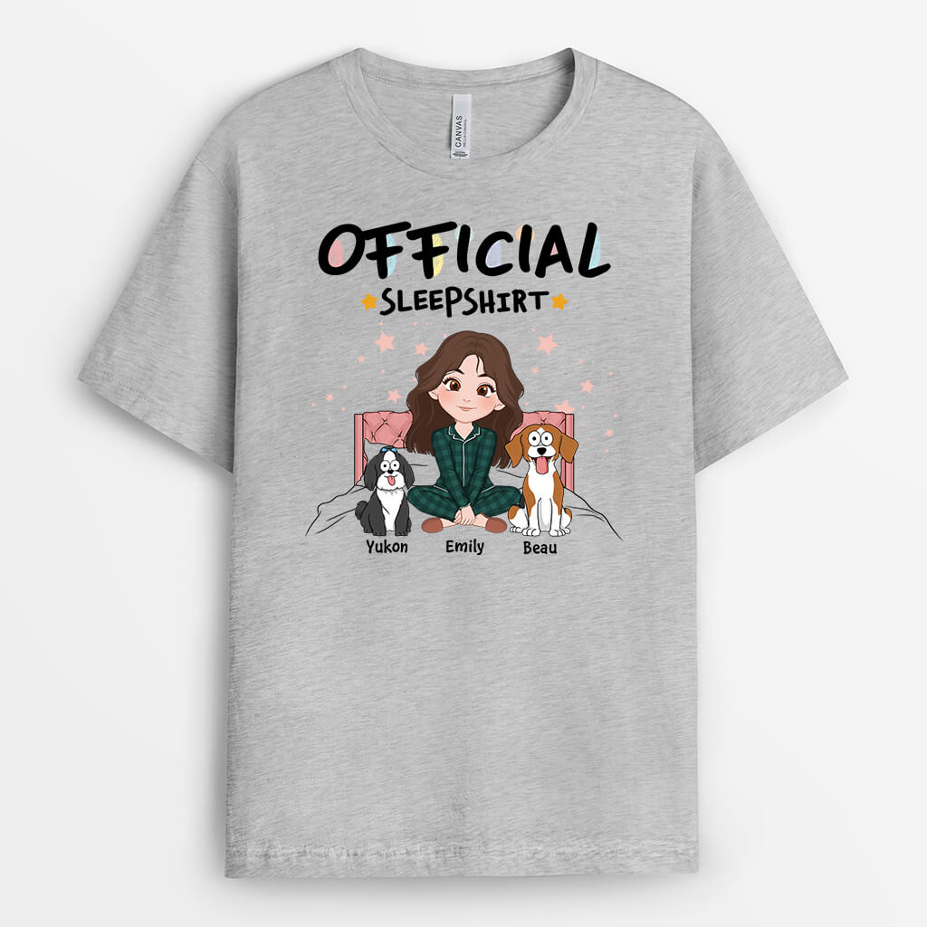 Official Sleepshirt Girl & Dogs – Personalized Dog T-Shirts for Humans