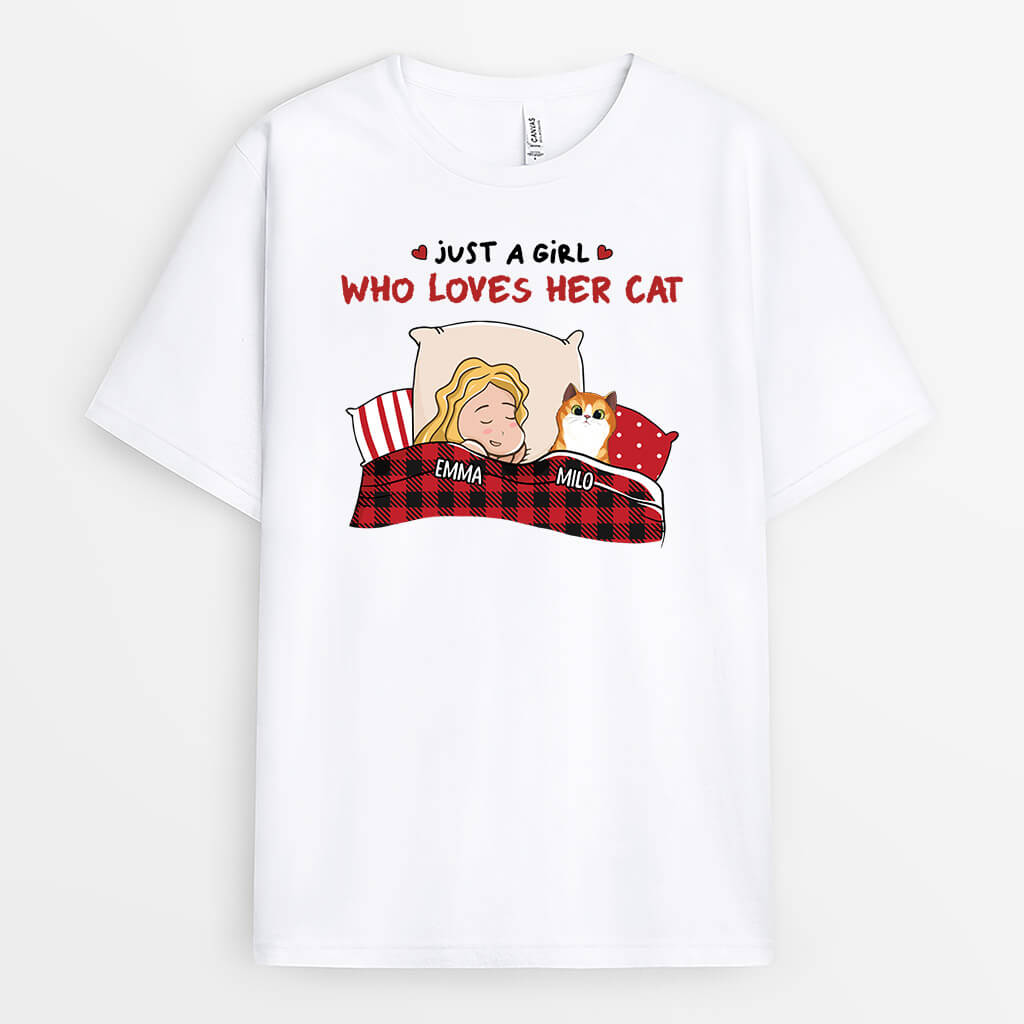 Just A Girl/Boy Who Loves Cats T-Shirt - Personalized Gifts For Cat Mom/Cat Dad