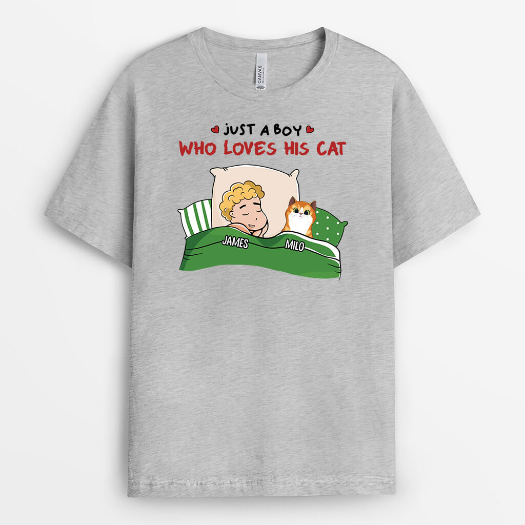 Just A Girl/Boy Who Loves Cats T-Shirt - Personalized Gifts For Cat Mom/Cat Dad