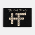 The Family Crossword Canvas - Custom Gifts For Family