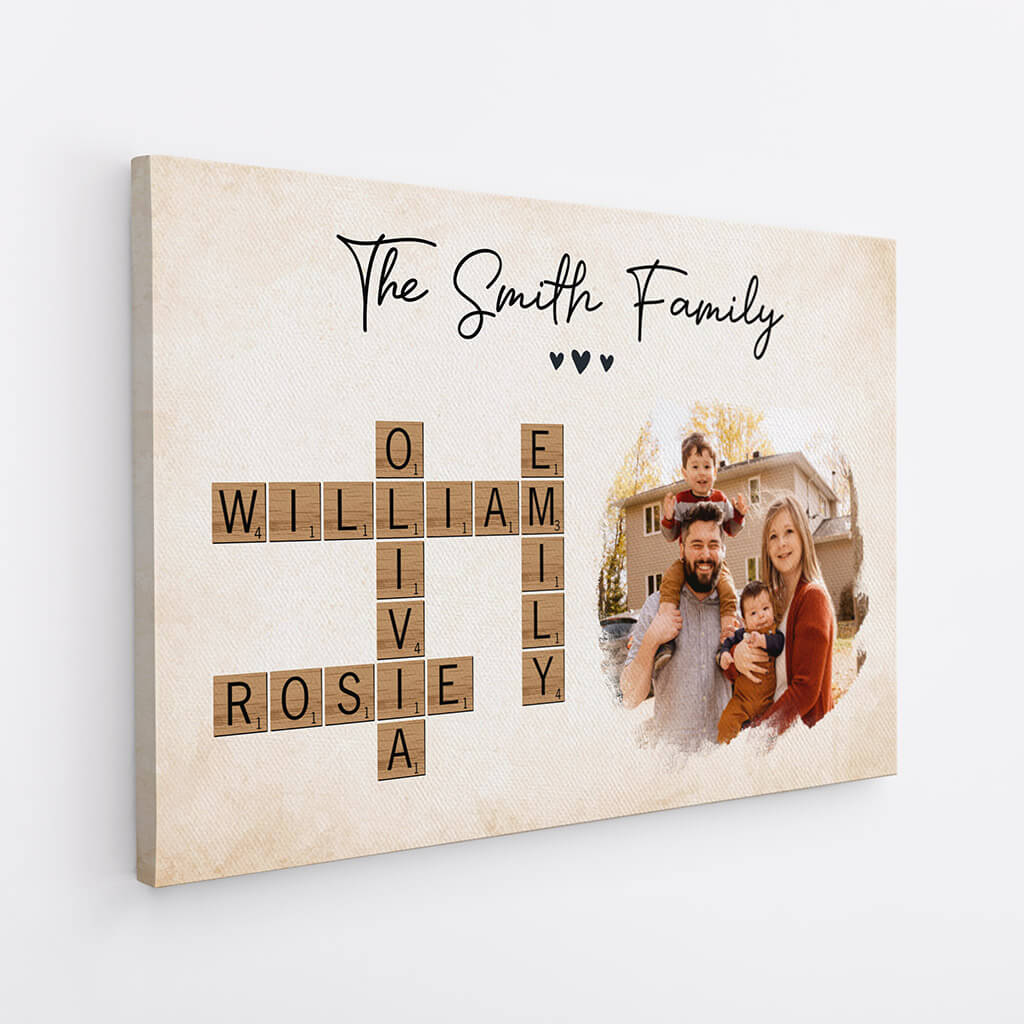 The Smith Family Crossword Canvas - Personalized Gifts For Family