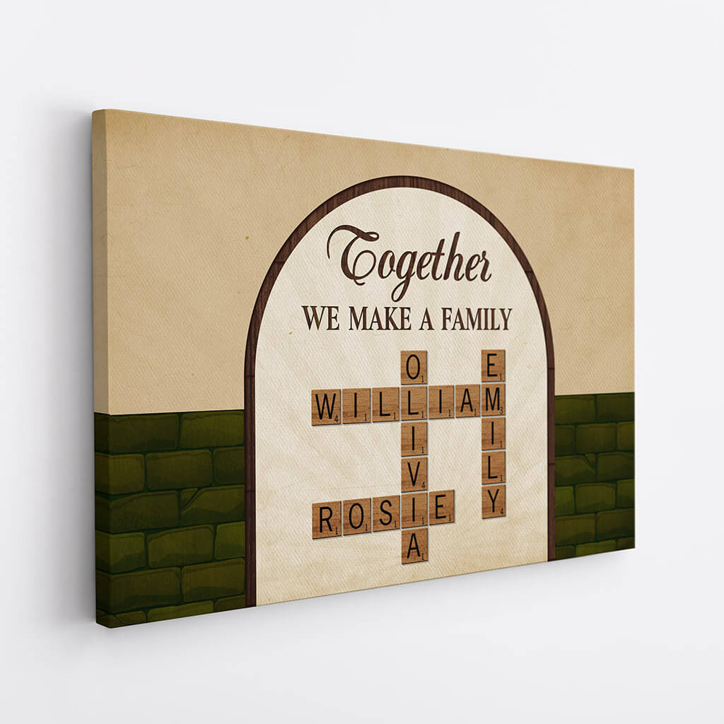 Together We Make A Family Canvas - Personalized Family Gift