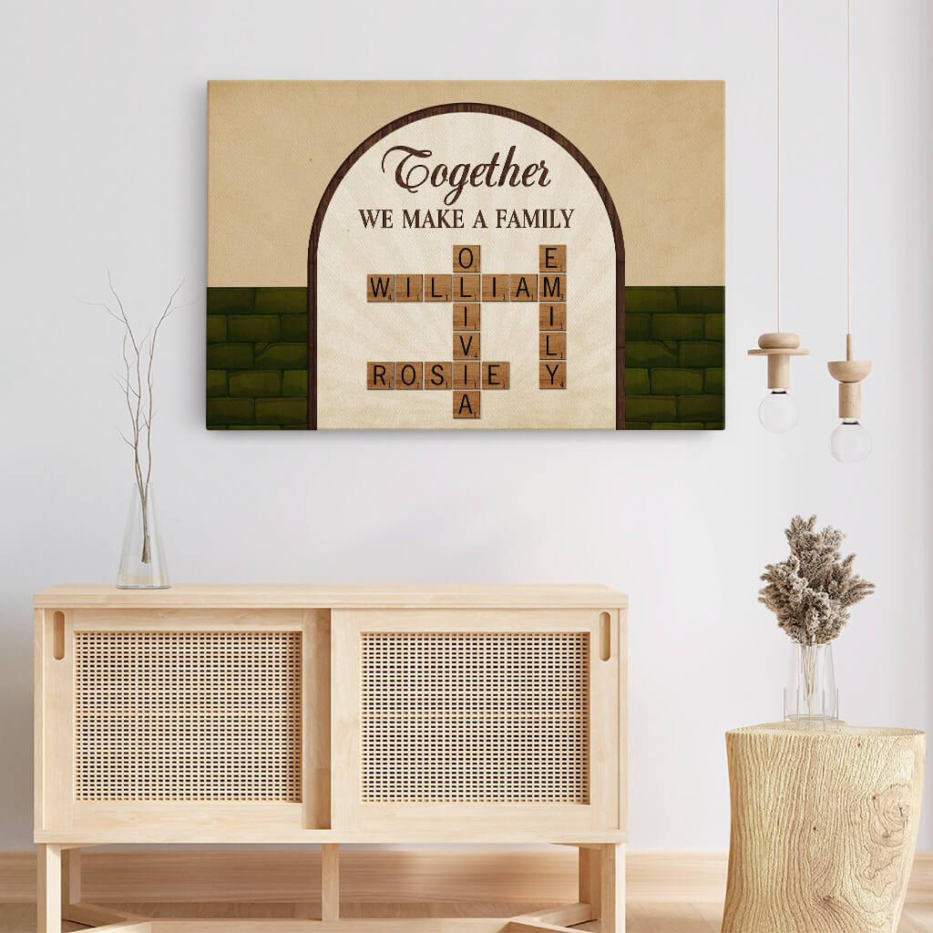 Together We Make A Family Canvas - Personalized Family Gift