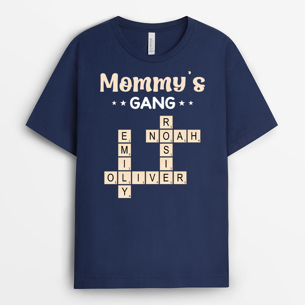 Grandpa's Gang Crossword T-Shirt - Personalized Gifts For Grandpa