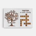 The Love Between Family Crossword Canvas - Personalized Gifts For Family