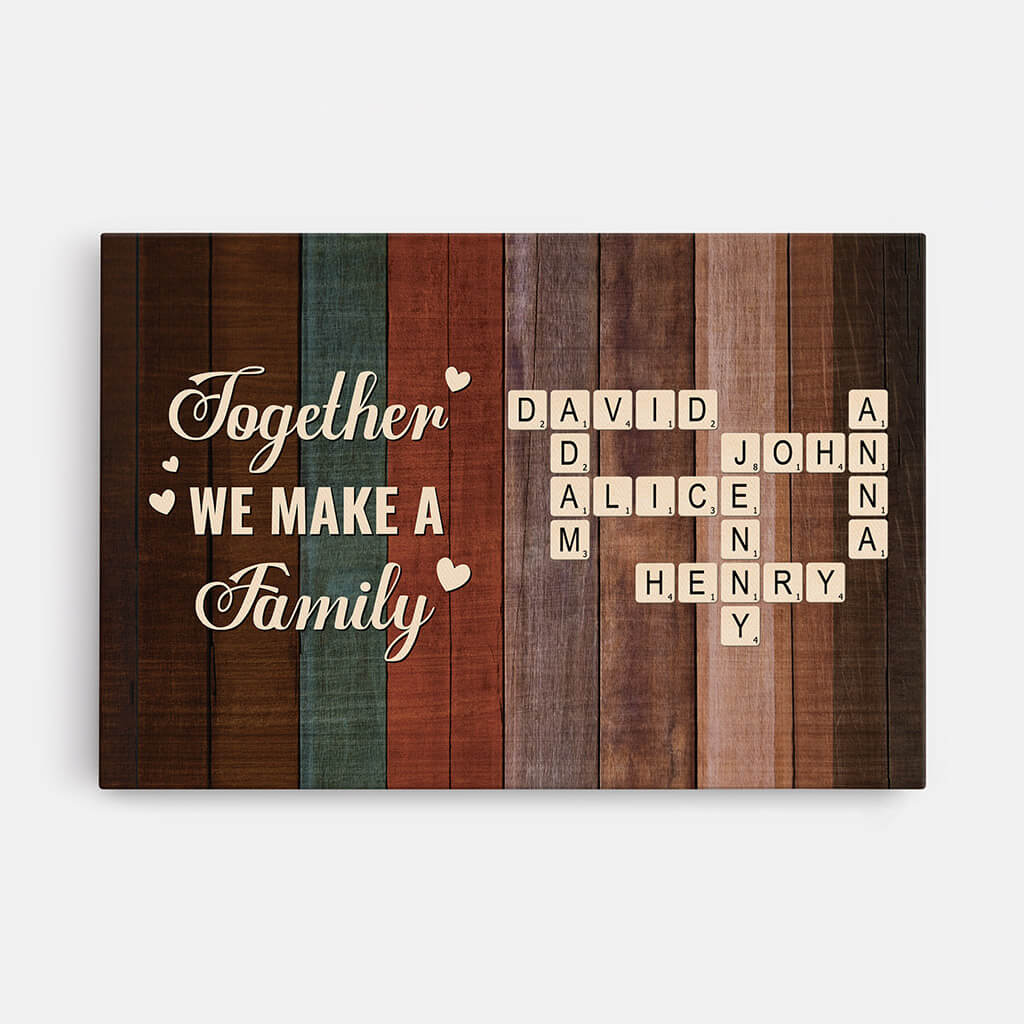 Together We Make A Family Canvas - Personalized Gifts For Grandparents