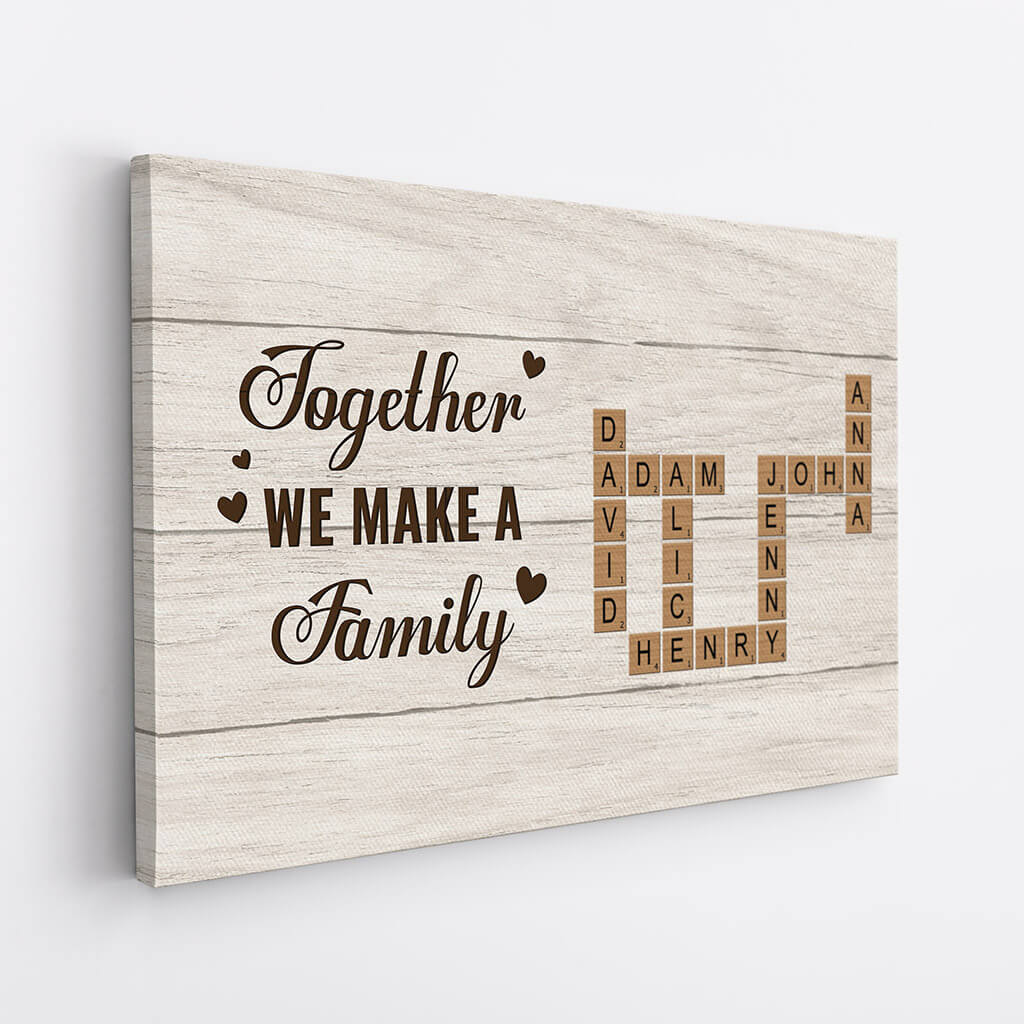 Together We Make A Family Canvas - Personalized Gifts For Grandparents
