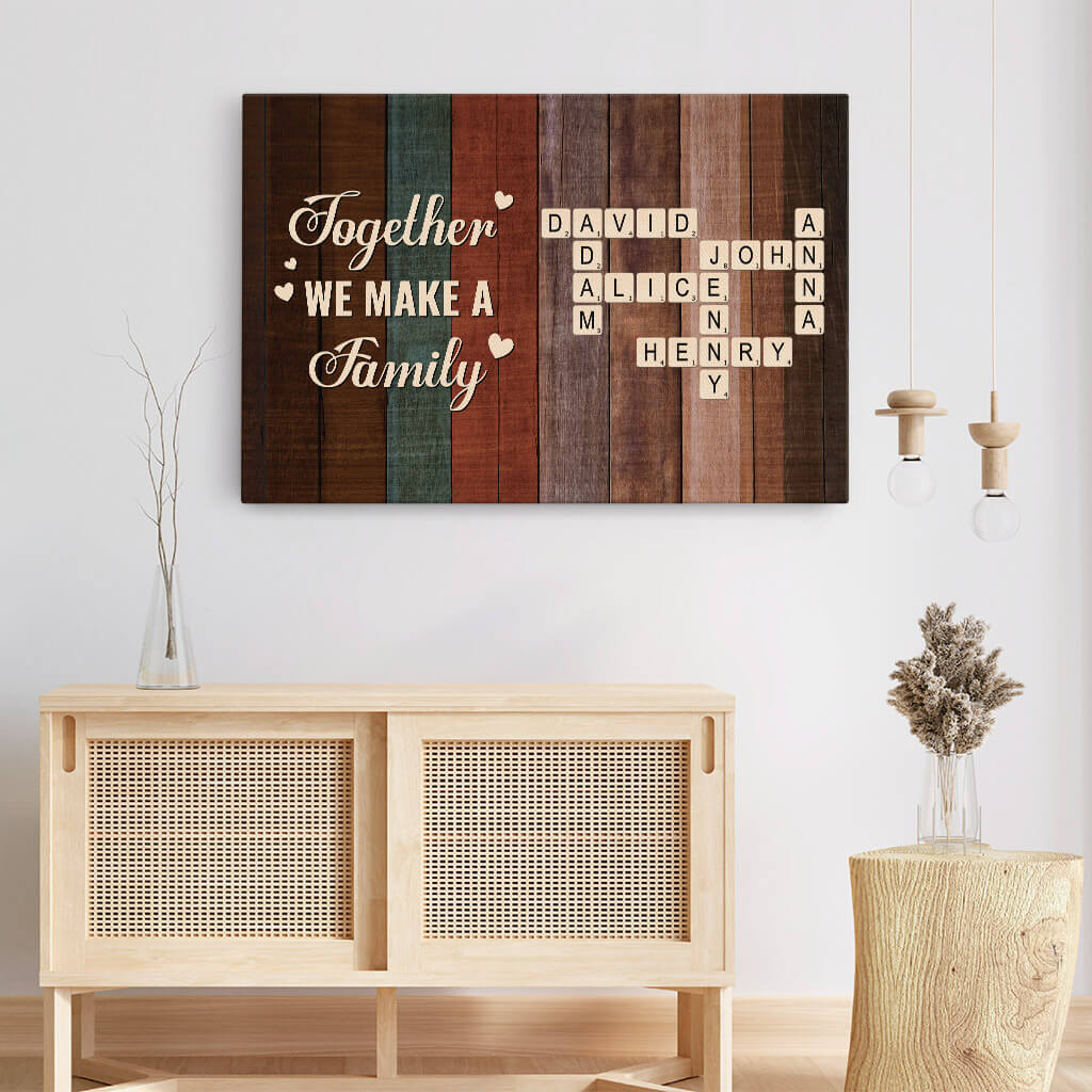 Together We Make A Family Canvas - Personalized Gifts For Grandparents