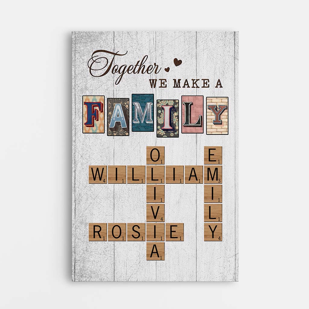 Vintage Together We Make A Family Canvas - Personalised Gifts For Grandparents
