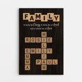 Crossword Family Canvas - Personalized Gifts For Grandparents