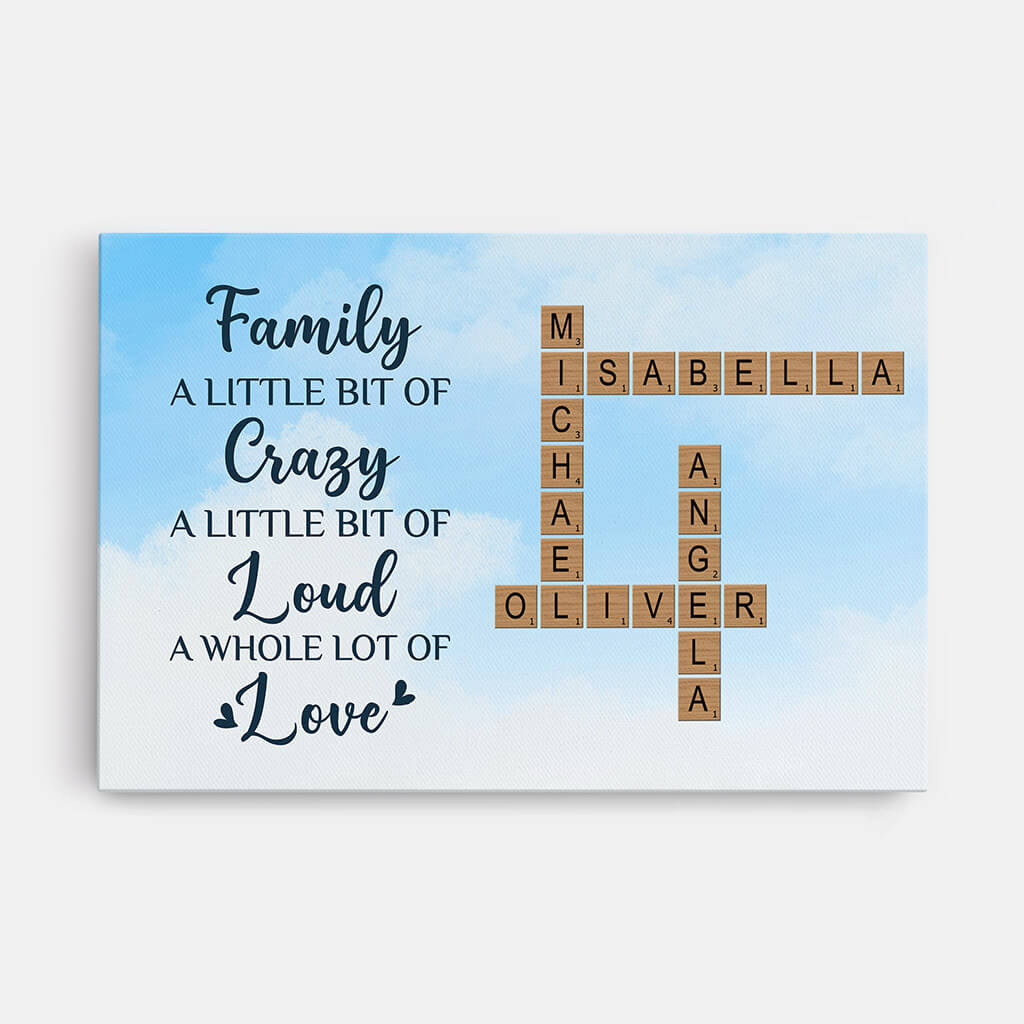Family A Whole Lot Of Love Canvas - Personalized Family Gifts