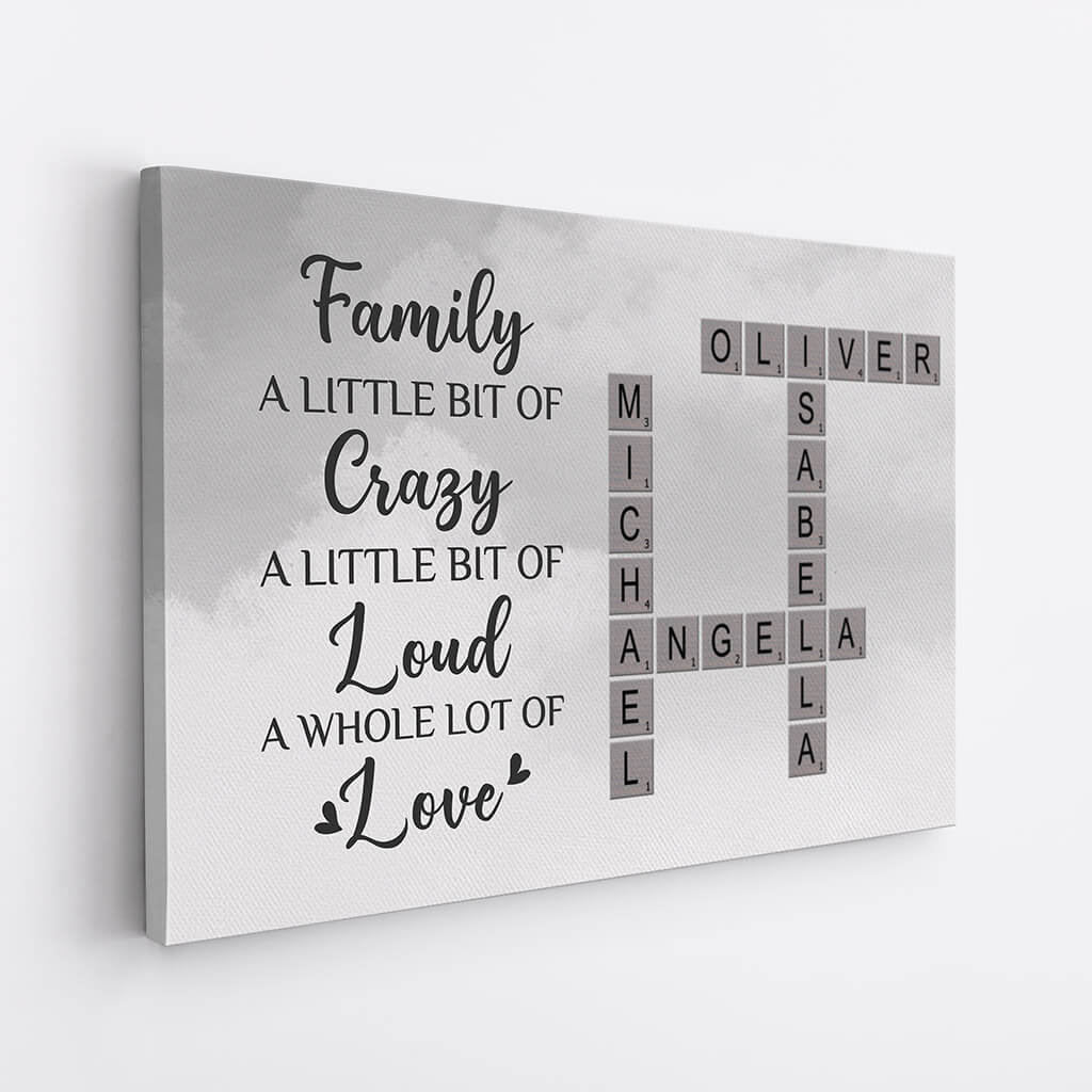 Family A Whole Lot Of Love Canvas - Personalized Family Gifts