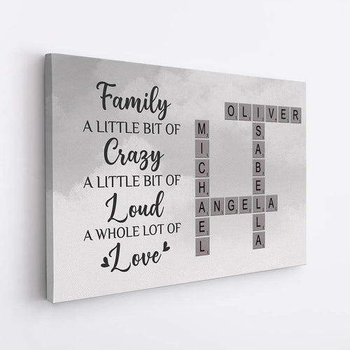 Family A Whole Lot Of Love Canvas - Personalized Family Gifts
