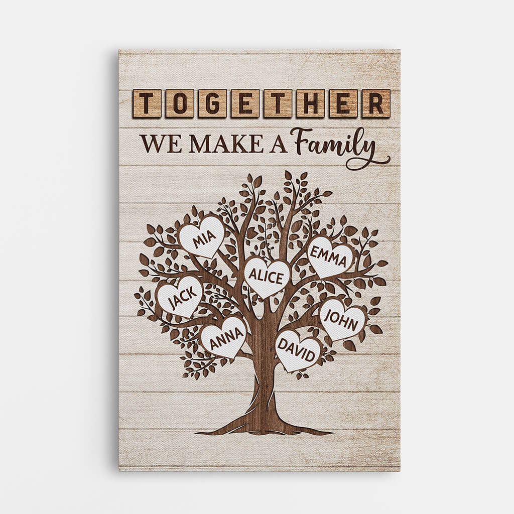 Together We Make A Family Canvas - Personalized Gifts For Family