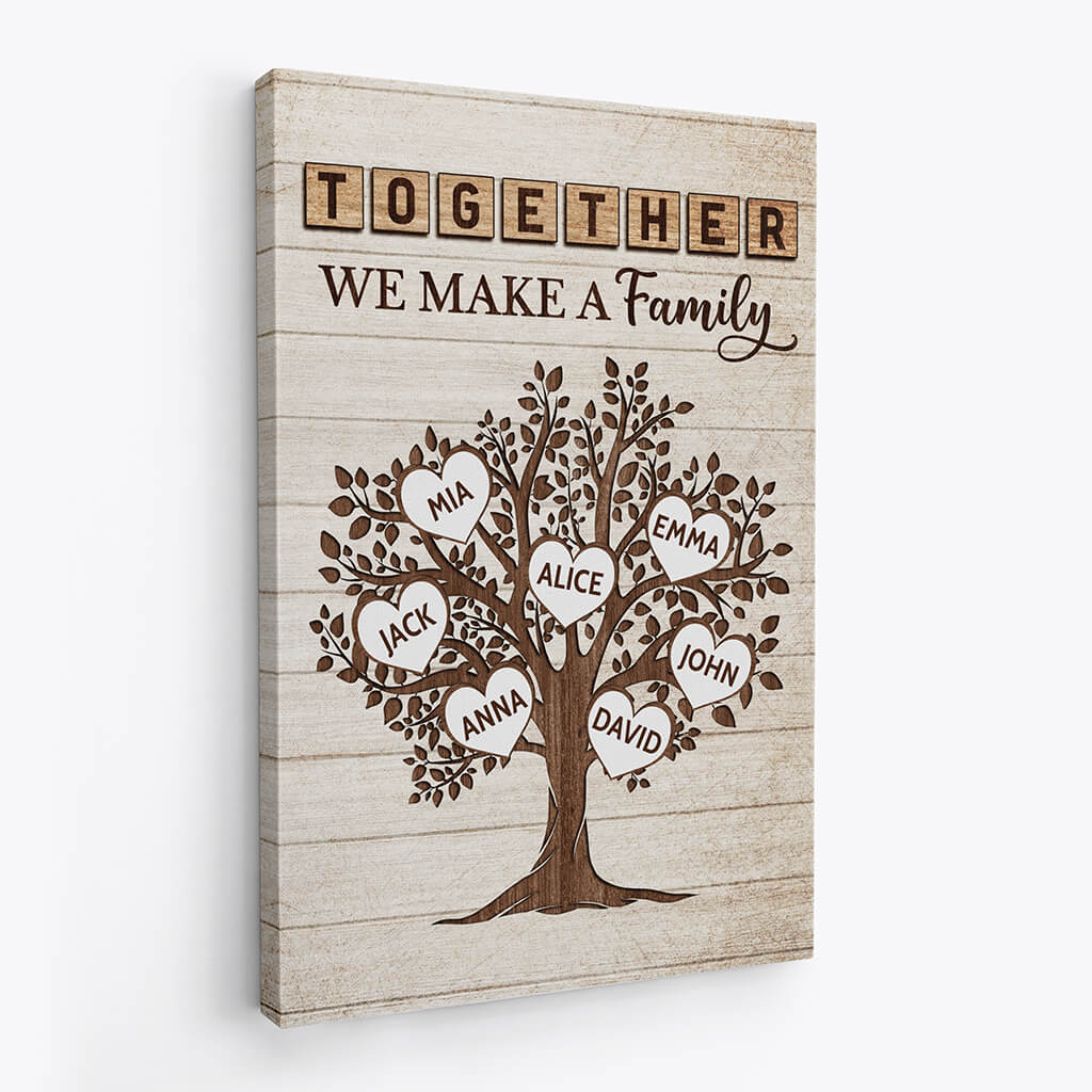 Together We Make A Family Canvas - Personalized Gifts For Family