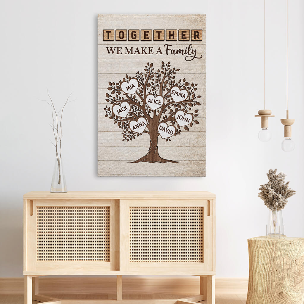 Together We Make A Family Canvas - Personalized Gifts For Family