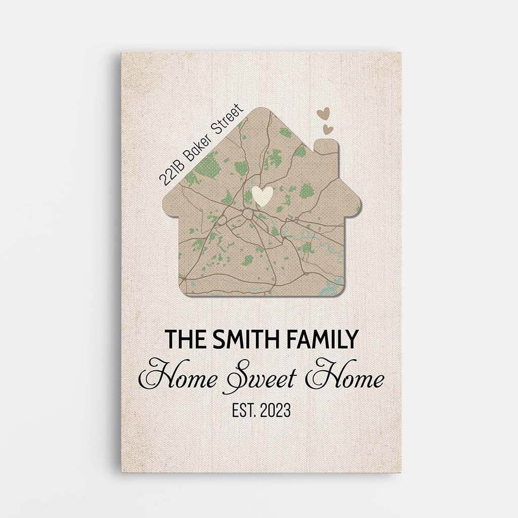 Home Sweet Home Est. 2023 Canvas - Personalized Gifts For Family