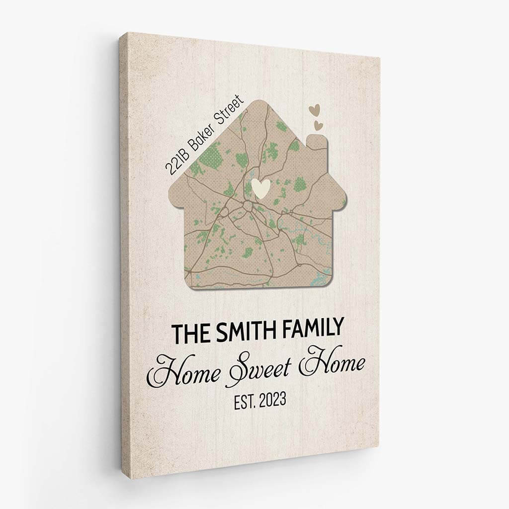 Home Sweet Home Est. 2023 Canvas - Personalized Gifts For Family