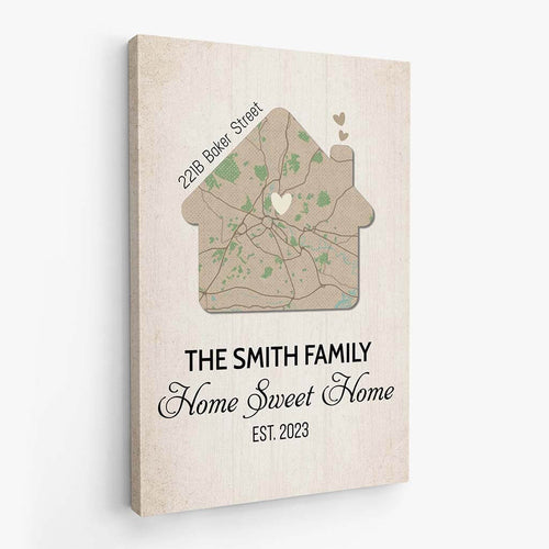 Home Sweet Home Est. 2023 Canvas - Personalized Gifts For Family