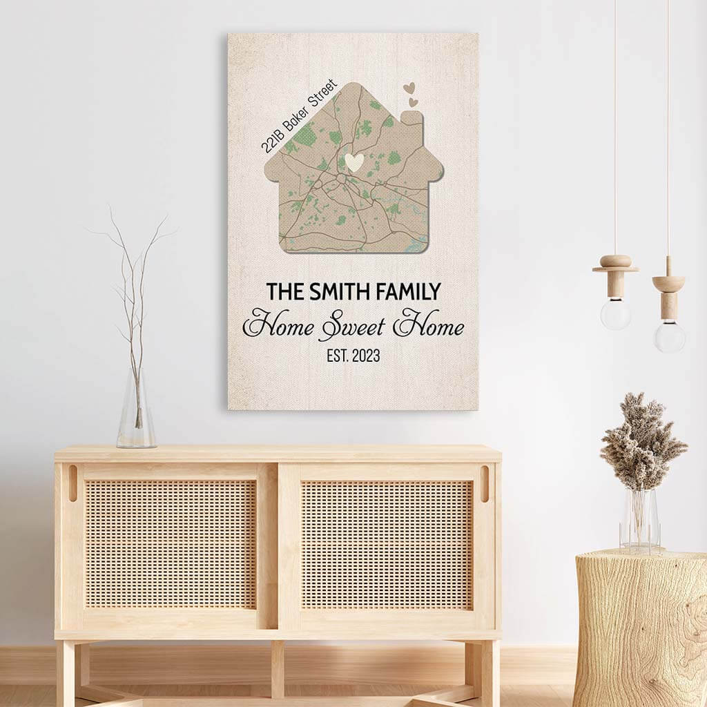 Home Sweet Home Est. 2023 Canvas - Personalized Gifts For Family