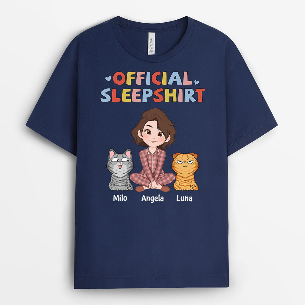 Funny Cat-Themed Official Sleepshirt - Personalized Gifts For Cat Mom