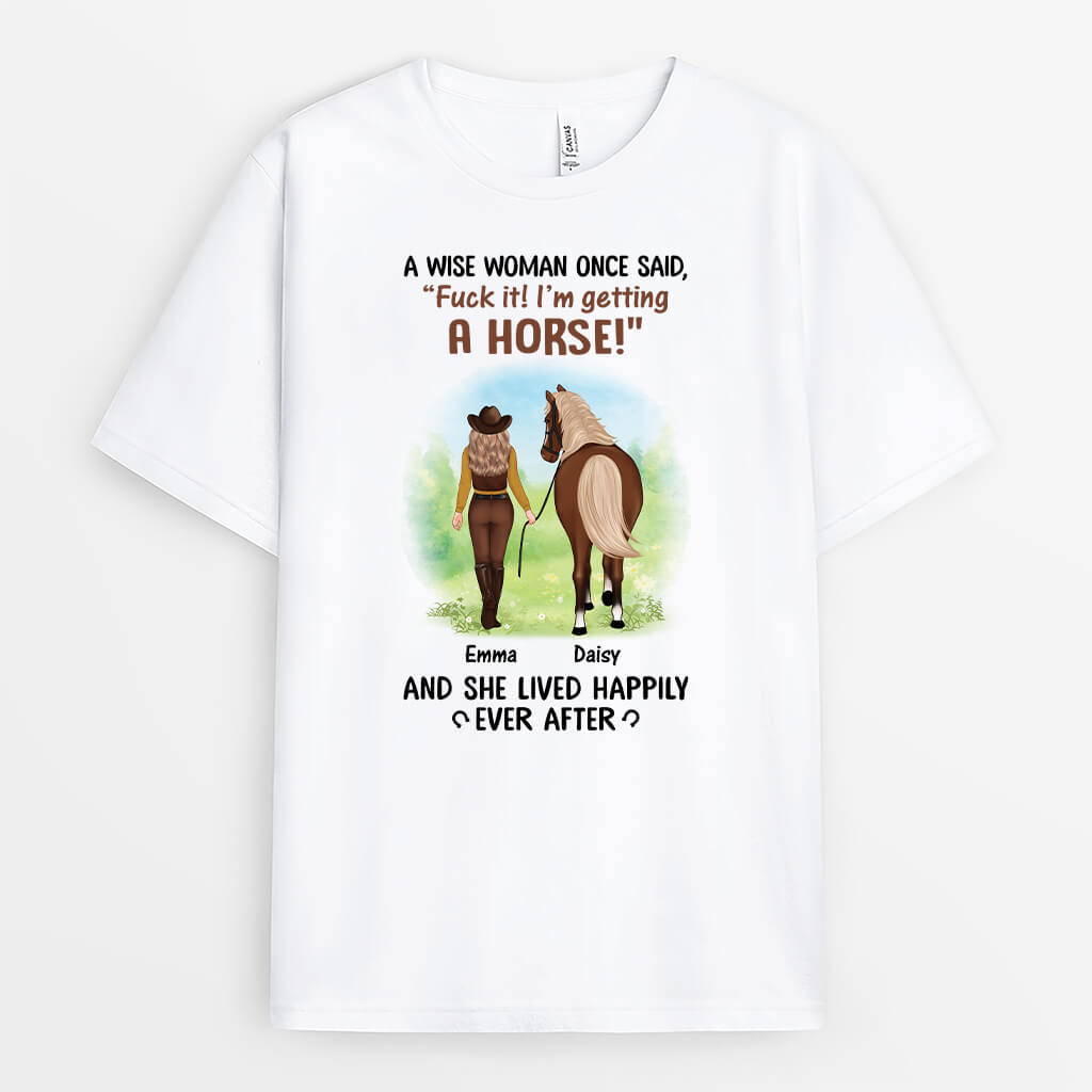 Horse Lover T-Shirt - Personalized Horse Gifts For Female
