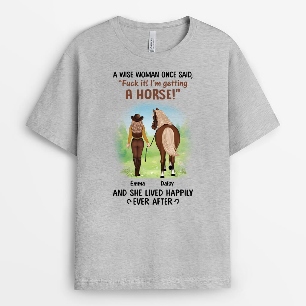 Horse Lover T-Shirt - Personalized Horse Gifts For Female