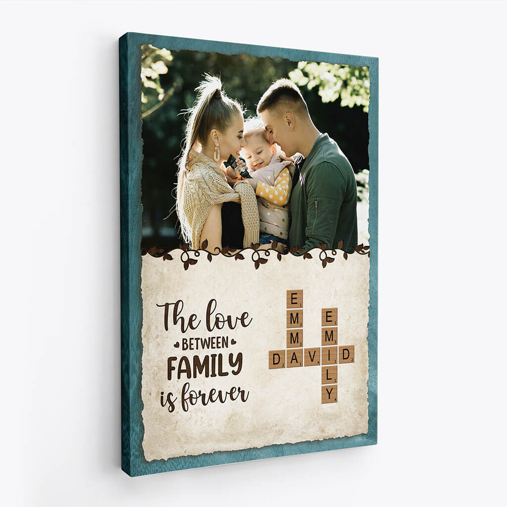 Together We Make A Family Crossword Canvas - Customized Gifts For Family