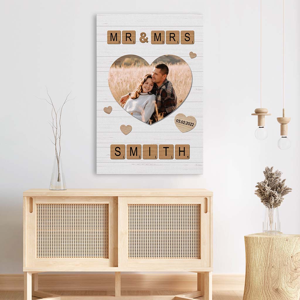 Mr & Mrs Smith Canvas - Personalized Gifts For Couple