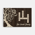 Family Crossword Wall Art - Personalized Family Canvas with Names