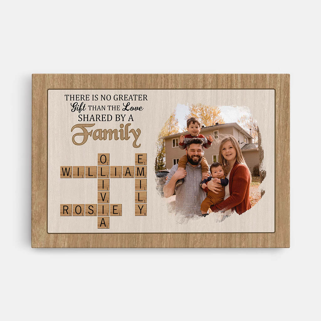 There Is No Greater Gift Than Family Photo Canvas - Personalized Family Gifts