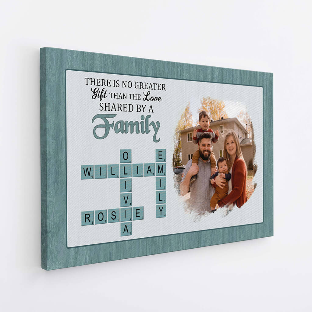 There Is No Greater Gift Than Family Photo Canvas - Personalized Family Gifts
