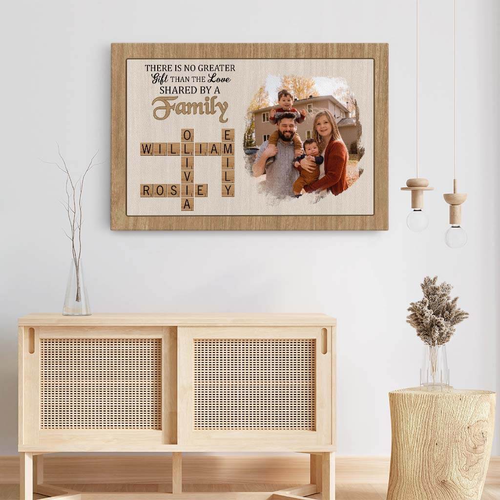 There Is No Greater Gift Than Family Photo Canvas - Personalized Family Gifts