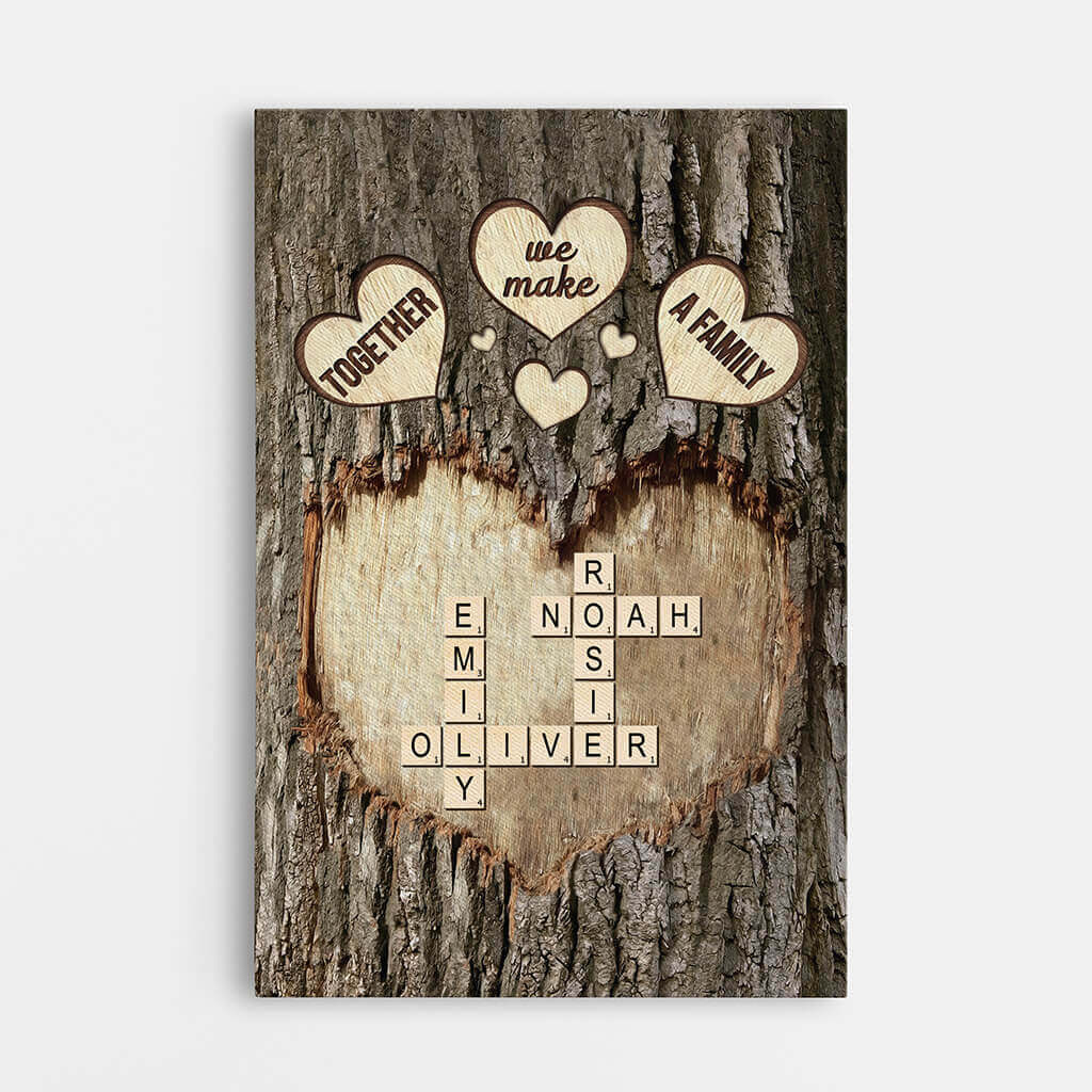 Together We Make A Family Tree Canvas - Personalized Gifts For Grandparents/Parents
