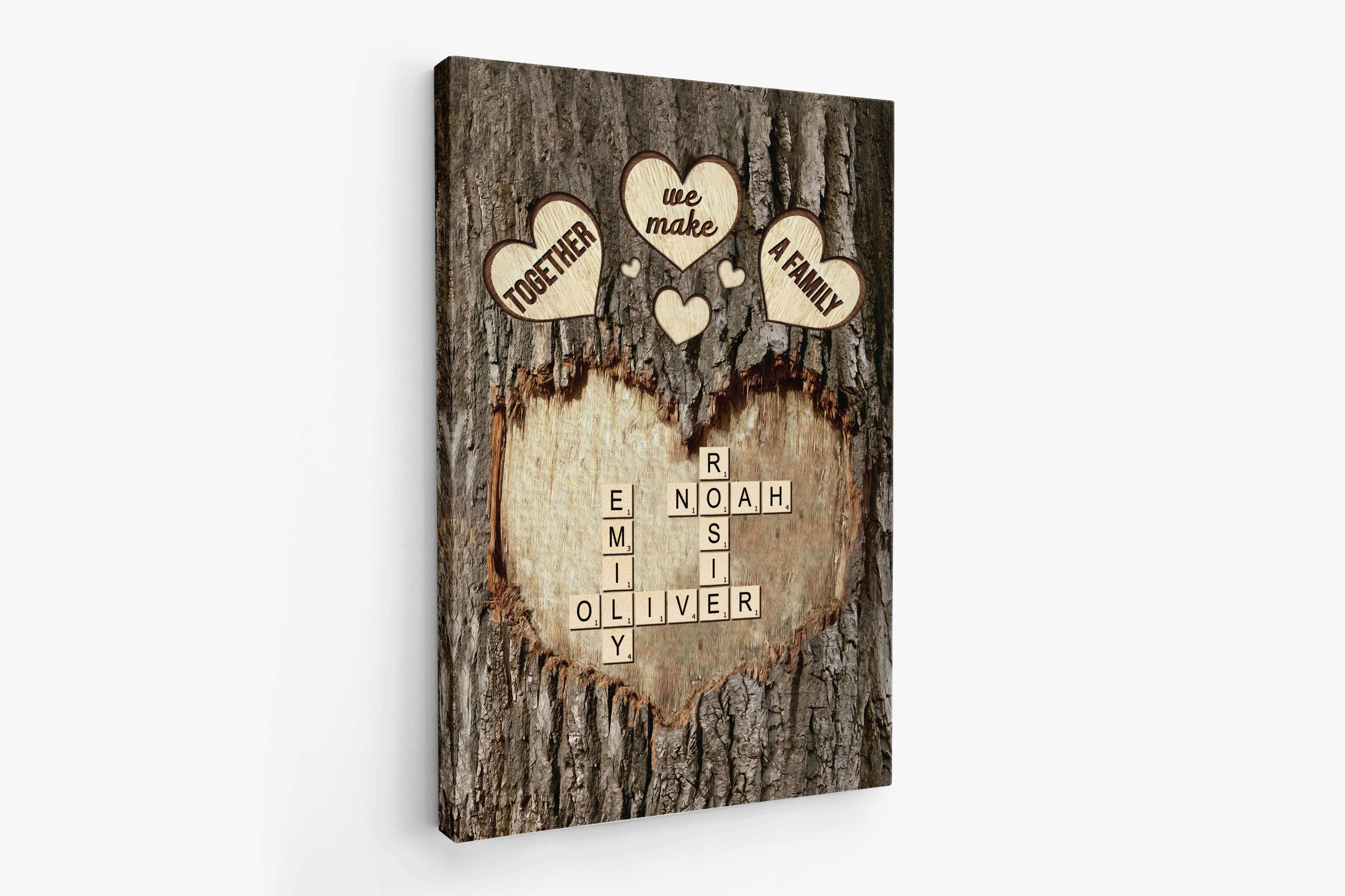 Together We Make A Family Tree Canvas - Personalized Gifts For Grandparents/Parents