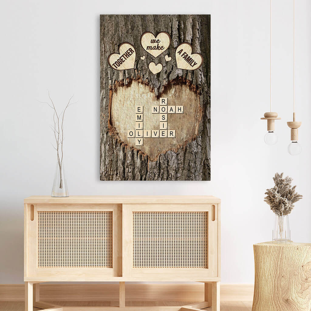 Together We Make A Family Tree Canvas - Personalized Gifts For Grandparents/Parents