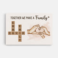 Together We Make a Family Canvas - Personalized Crossword Gift