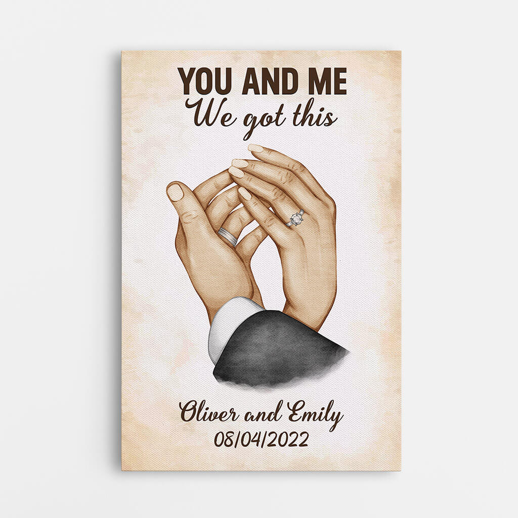 Personalized You and Me We Got This Canvas for Couples