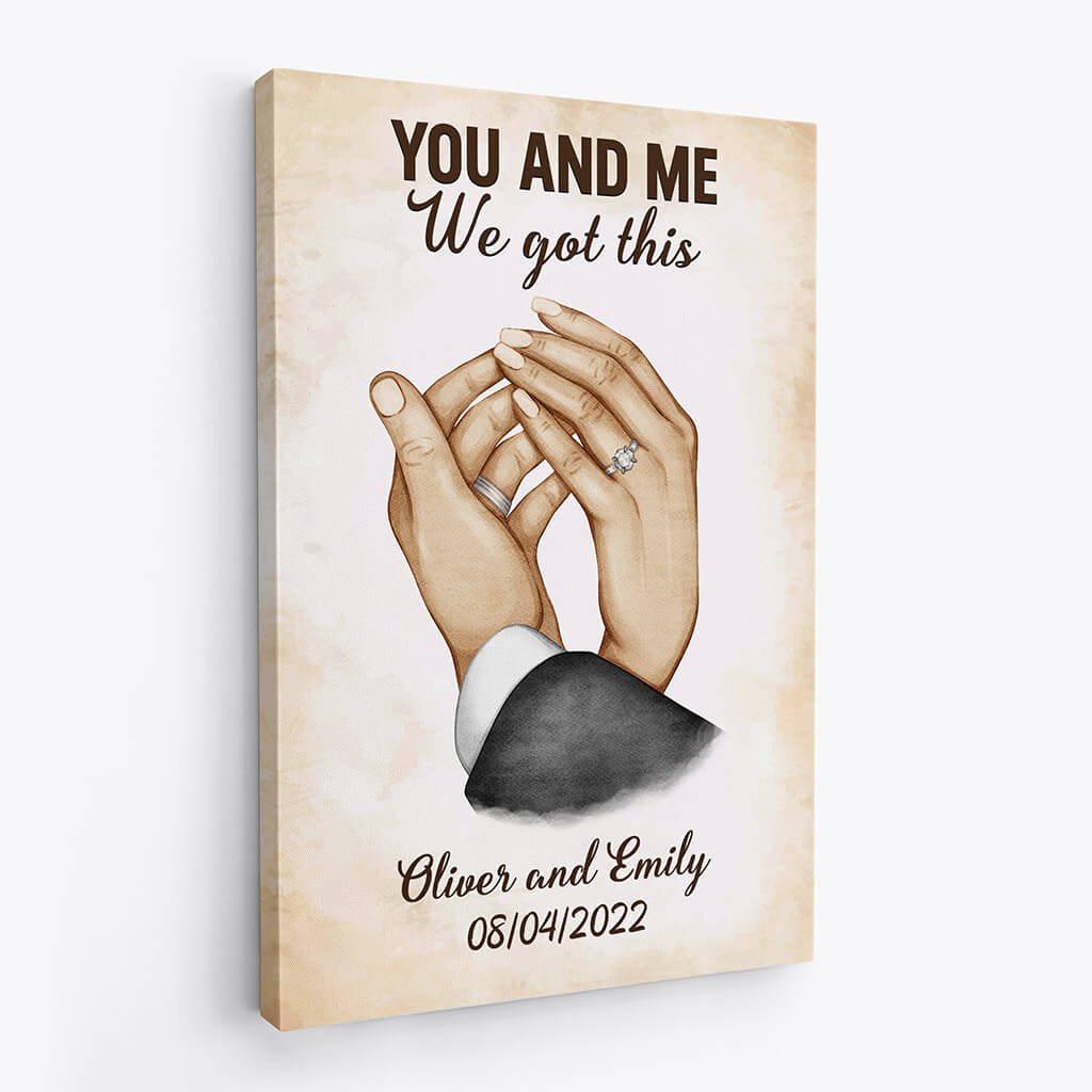 Personalized You and Me We Got This Canvas for Couples