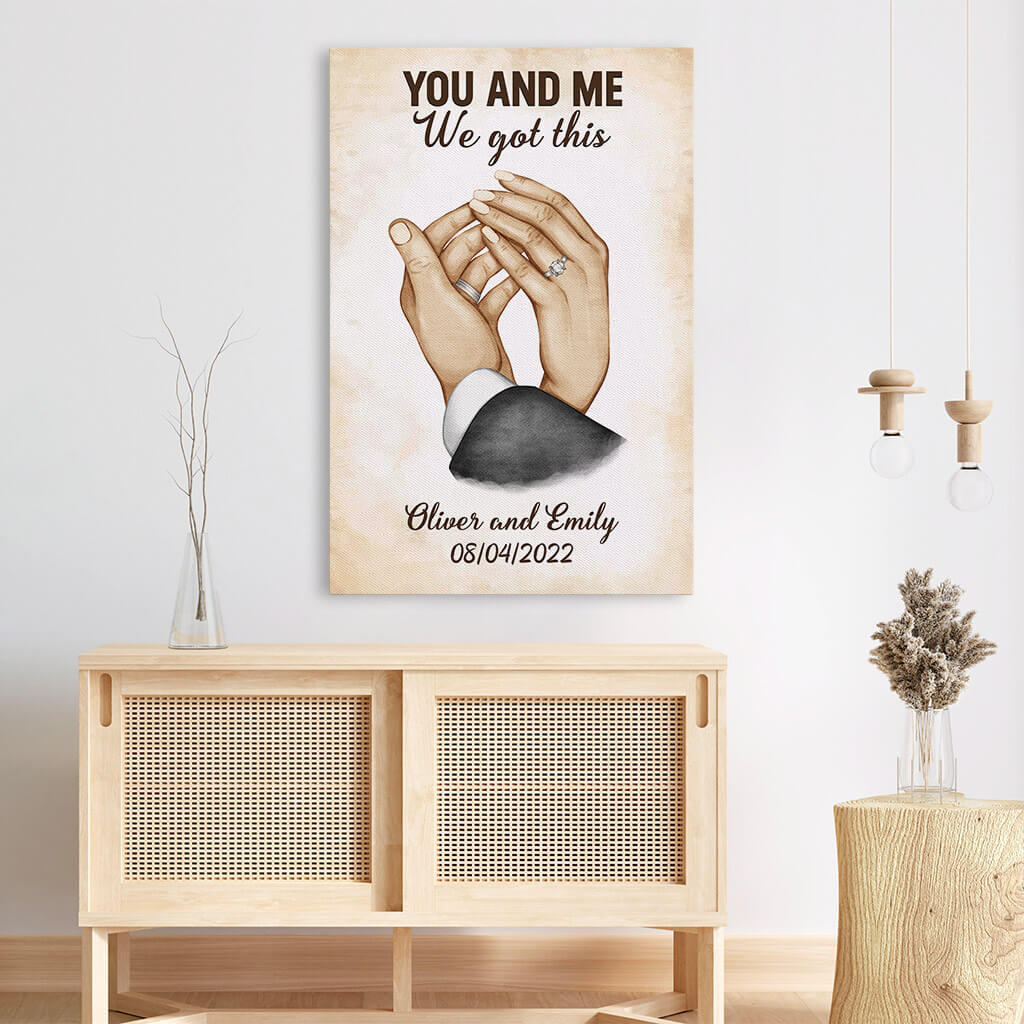 Personalized You and Me We Got This Canvas for Couples