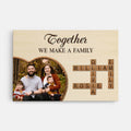 Together We Make a Family Photo Crossword Canvas - Personalised Family Gifts