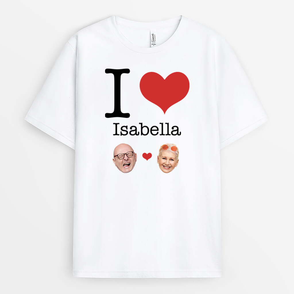 I Love You Face T-shirt - Personalized Gifts for Couples