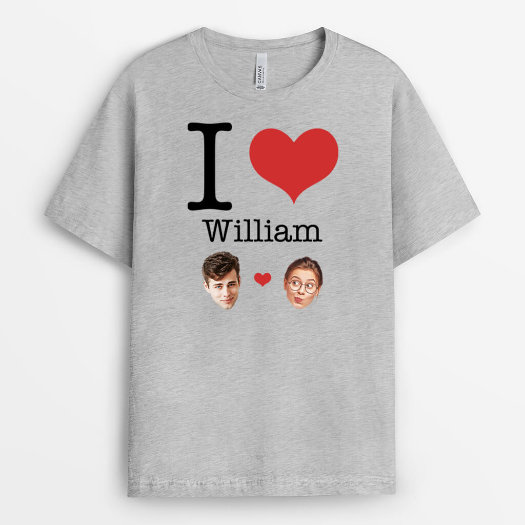I Love You Face T-shirt - Personalized Gifts for Couples