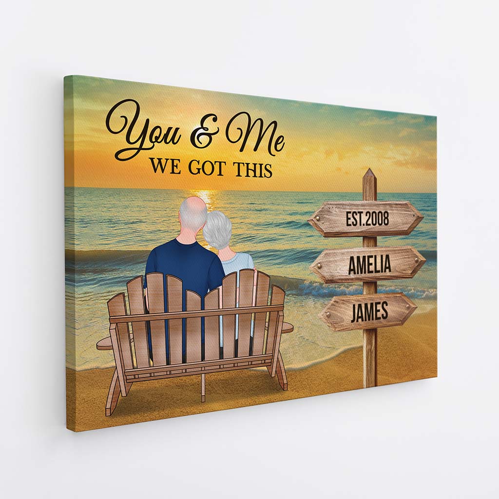 You & Me We Got This Canvas - Personalized Couple Gifts