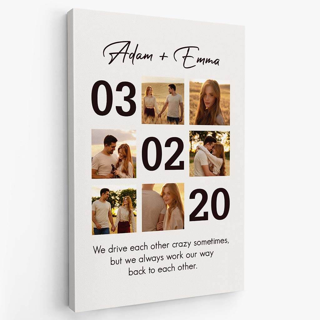 We Always Work Our Way Back Photo Canvas - Personalized Presents for Couple