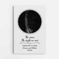 The Night We Met - Personalized Star Map Canvas Print for Couple