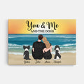 You & Me And The Dogs - Personalized Canvas for Couple
