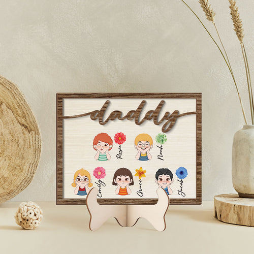 Grandma/Mommy Flowers Wooden Plaque - Customized Grandma Gifts
