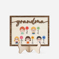 Grandma/Mommy Flowers Wooden Plaque - Customized Grandma Gifts