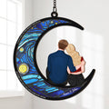 I Love You To The Moon And Back Suncatcher - Custom Gifts for Couple